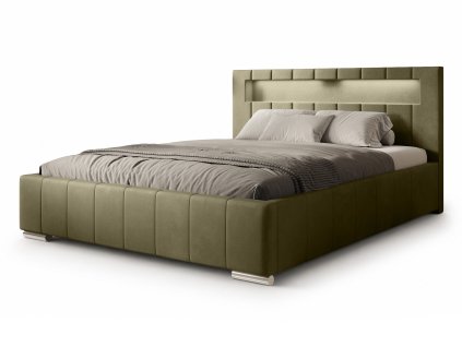 Čalúnená posteľ Honey 160x200 - poľovnícka zelená