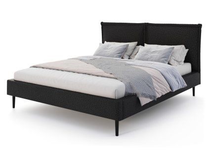 Čierna jednolôžková postel 120x200 Avena