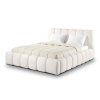 Biela čalúnená posteľ Micandi