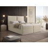Čalúnená boxspring posteľ Seleno 160x200 - smotanová