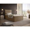Béžová boxspring posteľ s úložným priestorom Seleno posteľ s úložným priestorom Seleno