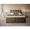 Čalúnená boxspring posteľ Massimo 140x200 - hnedá