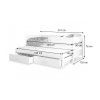 Rozmery postele Solano 200x90