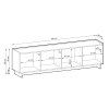 Široký TV stolík Yasumi 195x55x39 cm