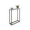 čierno-biely konzolový stolík Lumas