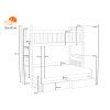Rozmer poschodovej postele Ania Maxi 80x180