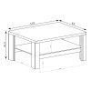 Rozmery konferenčného stolík Livinio