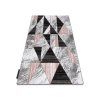 Trojrozmerý koberec Alter v sivo-ružovom dizajne.