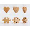 Detské úchytky v tvare srdca a puzzle