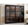 Čierna šatníková skriňa Dome v interiéri