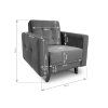Rozmer pohodlného kresla Lisabon